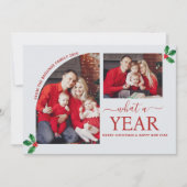 Carte Quel an Collage photo multiple Noël Holly (Devant)