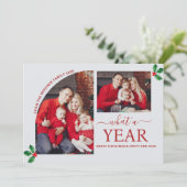 Carte Quel an Collage photo multiple Noël Holly (Debout devant)