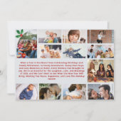 Carte Quel an Collage photo multiple Noël Holly (Dos)