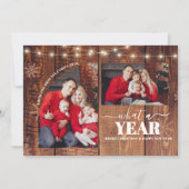 Carte Quel an Collage photo multiple Noël Rustique (Devant)