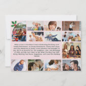 Carte Quel an de collage photo multiple Noël rose (Dos)