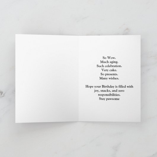 Carte Quel Anniversaire De Chien, Si Amusant, Beaucoup D (Intérieur)