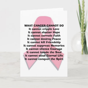 Carte Quel Cancer ne peut pas faire