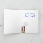 Carte "Quel foin ?" Anniversaire du cheval (Intérieur)