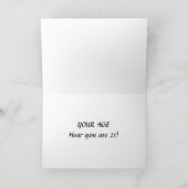 CARTE QUEL HUMOUR DE 21E ANNIVERSAIRE ? (Intérieur)