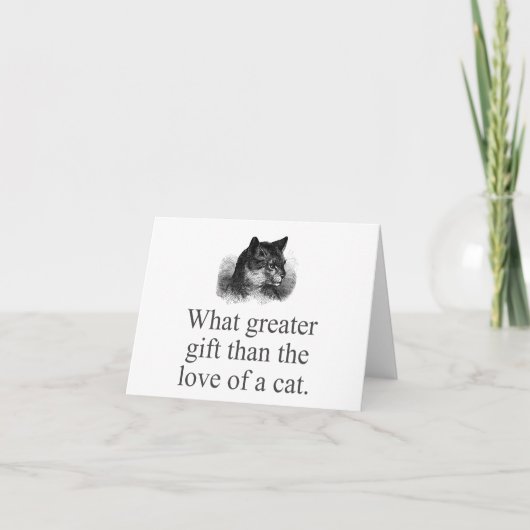 Carte Quel Plus Grand Don Que L'Amour D'Un Chat (Devant)