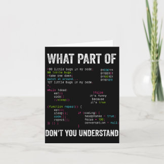 Carte Quelle partie de l'informatique ne comprenez-vous