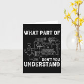 Carte Quelle Partie De Ne Comprenez-Vous Pas L'Ingénieur (Fleur jaune)