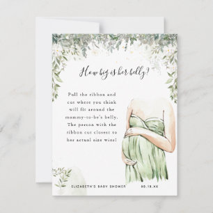 Carte Quelle taille a son ventre ?   Jeu Baby shower