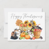 Carte Quelle Turquie ? Innocent Chats Thanksgiving Invit (Devant)