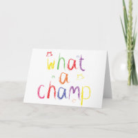 Quelles félicitations de champion