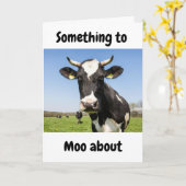 Carte QUELQUE CHOSE À *MOO À PROPOS* 1ER ANNIVERSAIRE Ca (Fleur jaune)