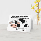 CARTE QUELQUE CHOSE À MOO À PROPOS DE L'ANNIVERSAIRE *BA (Fleur jaune)