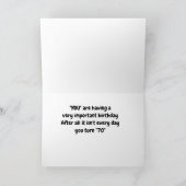 CARTE QUELQUE CHOSE À MOO À PROPOS DE VOUS ÊTES *70* CAR (Intérieur)