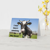 CARTE QUELQUE CHOSE À "MOO À PROPOS" FÉLICITATIONS SUR L (Fleur jaune)