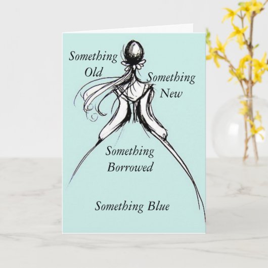 Carte Quelque chose bleue (Fleur jaune)