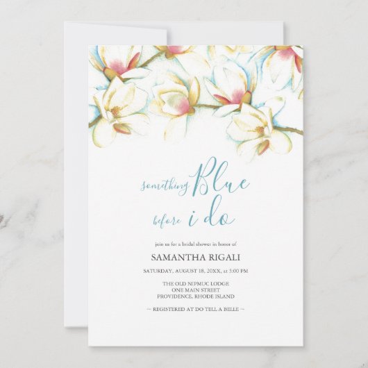 Carte Quelque chose de bleu avant de faire Fête des mari (Devant)