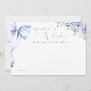 Carte Quelque chose de bleu floral Conseils & Vœux