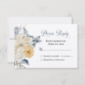 Carte QUELQUE CHOSE DE BLEU - Répondez à RSVP (Devant)