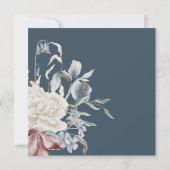 Carte QUELQUE CHOSE DE BLEU, Site Mariage RSVP (Dos)