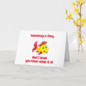 CARTE QUELQUE CHOSE DE PÊCHE ? VOUS REGARDEZ SI "JEUNE" (Fleur jaune)