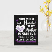 Carte Quelque part dans le ciel ma mère sourit (Fleur jaune)