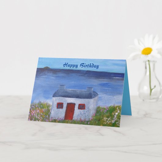 Carte Quelque part en Ecosse anniversaire (Petite plante)