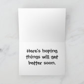 CARTE "QUELQUES JOURS VOUS DEVRIEZ RESTER AU LIT" (Intérieur)