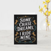 Carte Quelques Rêves De Chase Je Ride Mine Horse équitat (Fleur jaune)
