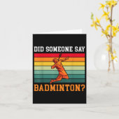 Carte Quelqu'un a dit badminton (Fleur jaune)