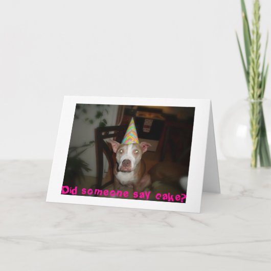 Carte Quelqu'un a-t-il dit du gâteau ? (Devant)