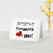 Carte Quelqu'un au Danemark m'aime (Fleur jaune)