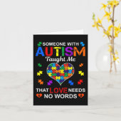 Carte Quelqu'un avec l'autisme m'a appris l'amour n'a pa (Fleur jaune)