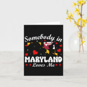 Carte Quelqu'un dans le Maryland m'aime Cadeau drôle de  (Fleur jaune)