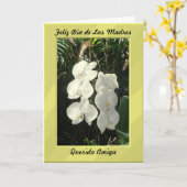 Carte Querida Amiga de diamètre de las madres de Feliz (Fleur jaune)