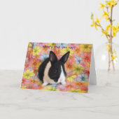 Carte Qu'est-ce que c'est vous dites ?  Lapin toute la (Fleur jaune)