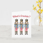 Carte Qu'est-ce que Crackin ? Nutcracker aquarelle Noël (Fleur jaune)