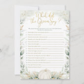 Carte Qu'est-ce que Groom Say Fall Citrouille Fête des m (Devant)