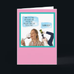 Carte 'Qu'est-ce que VOUS obtenez?'<br><div class="desc">Deux femmes essaient une bouteille de vin... .</div>