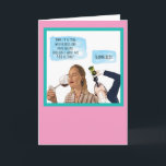 Carte 'Qu'est-ce que VOUS obtenez?'<br><div class="desc">Deux femmes essaient une bouteille de vin... .</div>