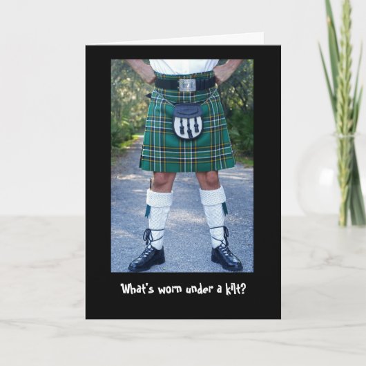 Carte Qu'est-ce qui est porté sous un kilt ? (Devant)