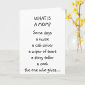 CARTE "QU'EST-CE QU'UNE MÈRE" - L'ANNIVERSAIRE DE MME (Fleur jaune)