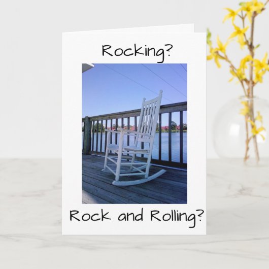 CARTE QUESTION DE RETRAITE ? ROCK OU ROCK ET ROLL ? (Fleur jaune)