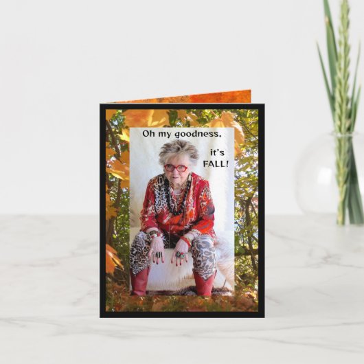Carte Question humoristique sur l'automne (Devant)