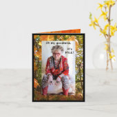 Carte Question humoristique sur l'automne (Fleur jaune)
