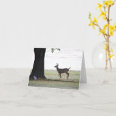 Carte Queue blanche et drapeau (Fleur jaune)