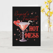 Carte Queue d'art d'amour de martini de la Saint-Valenti (Fleur jaune)
