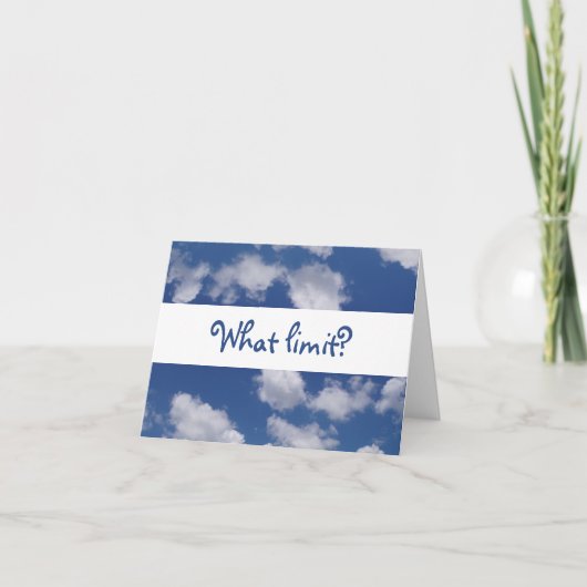 Carte Qui dit "le ciel est la limite" ? (Devant)