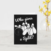 Carte Qui Donne Un Split Retro Bowling Tee Fête des père (Fleur jaune)
