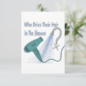Carte Qui Sèche Leurs Cheveux Dans La Douche ? (Debout devant)